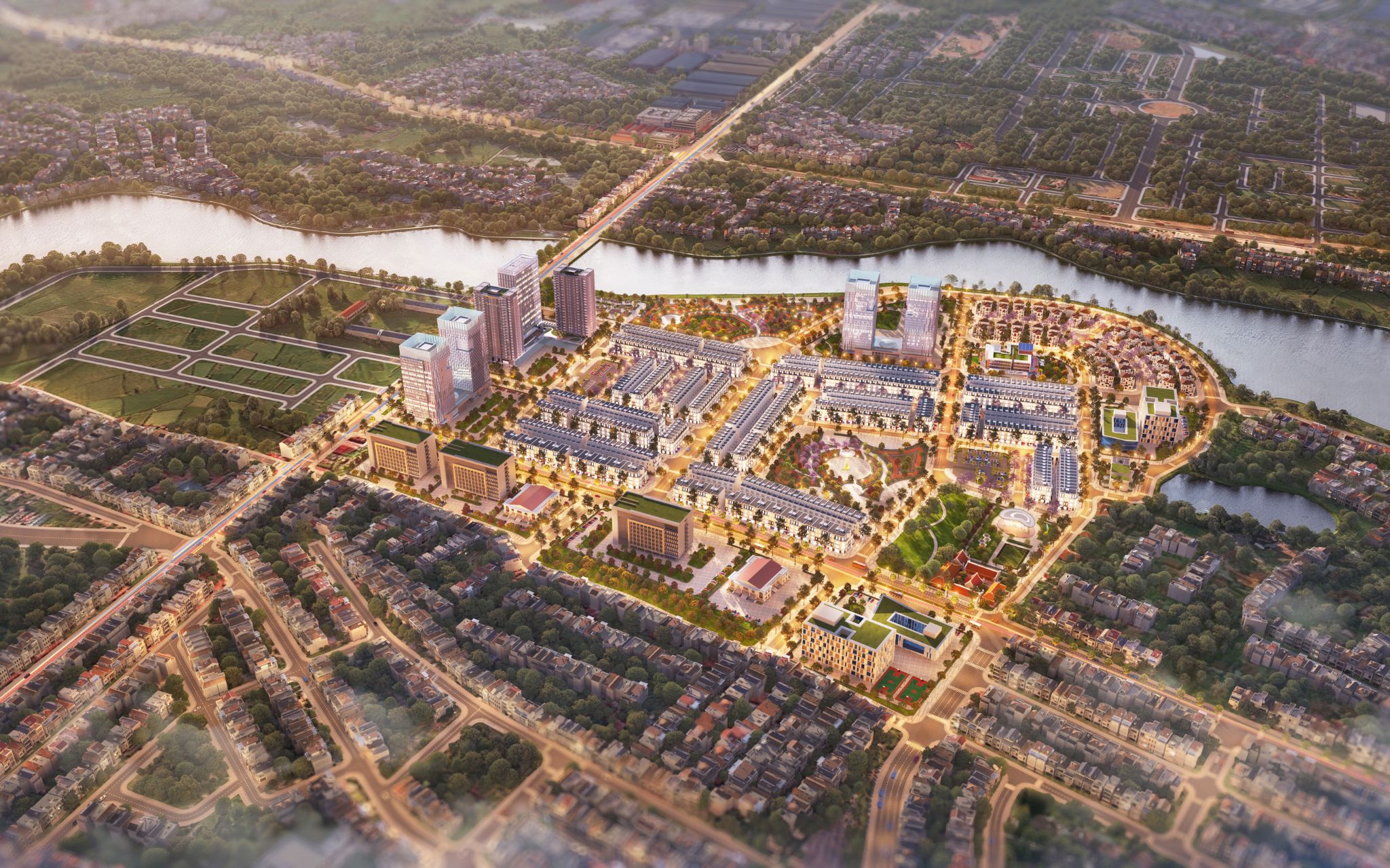 Phối cảnh quy hoạch dự án Việt Yên Riverside mới nhất