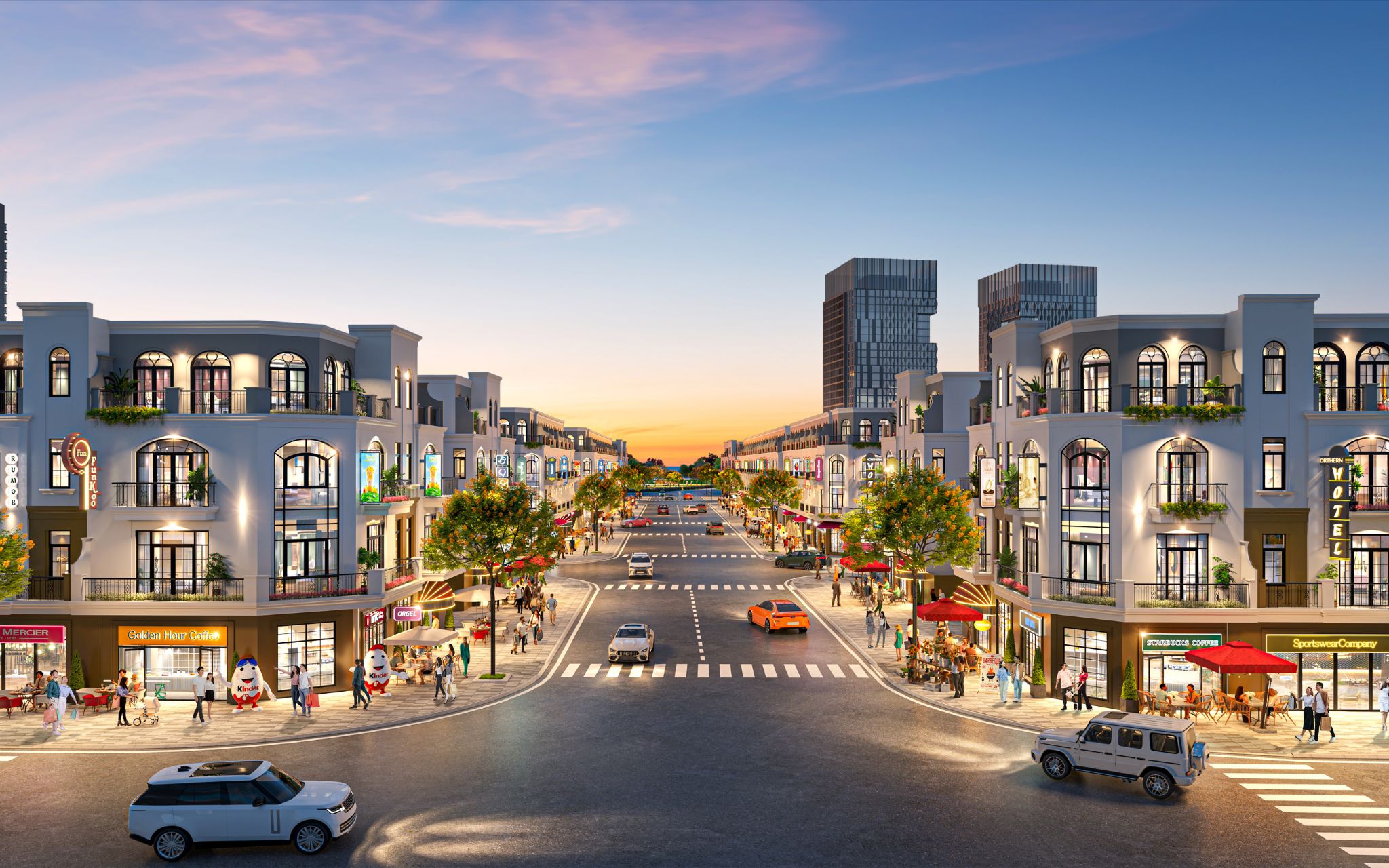 Phối cảnh shophouse trục Lamina