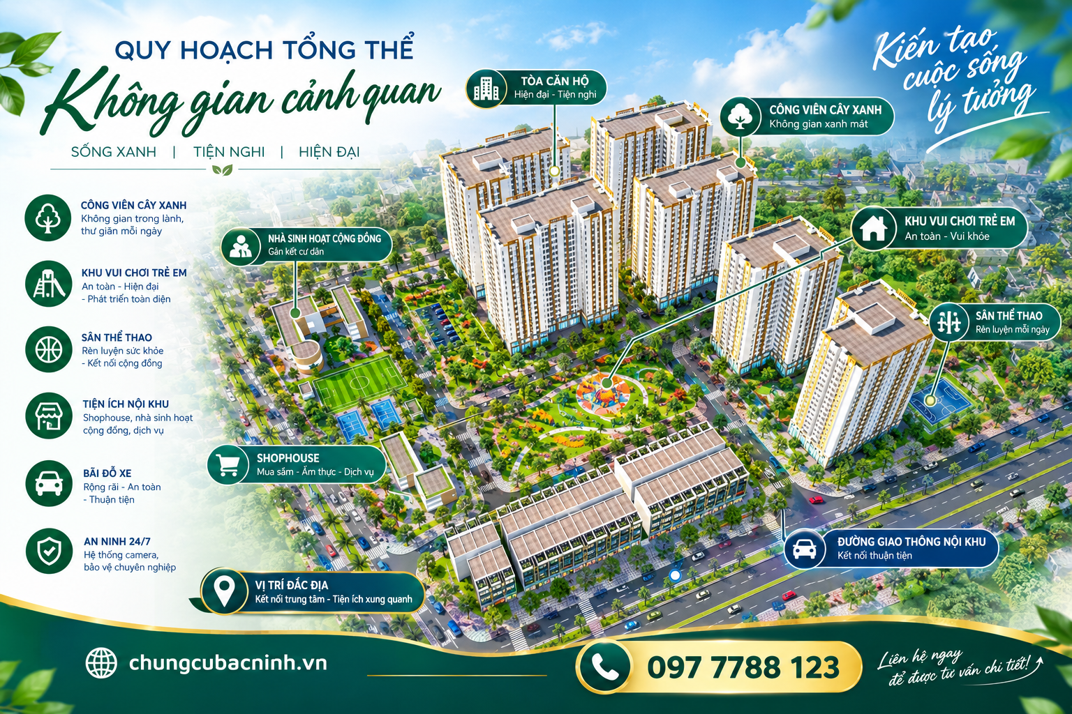 Nham Biền Residence - Phối Cảnh Mặt Bằng Tổng Thể