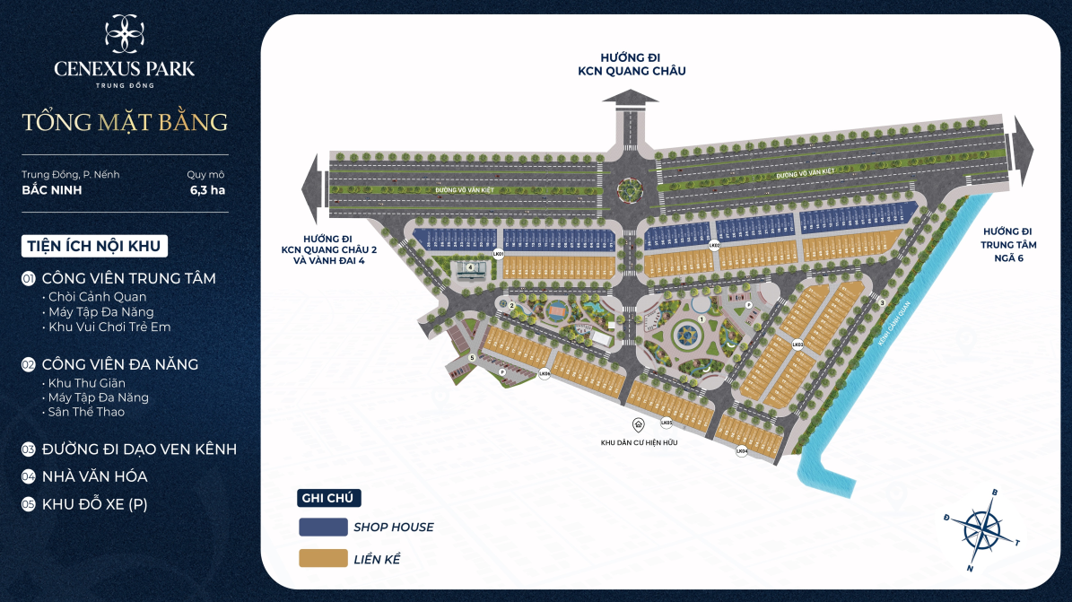 Tổng mặt bằng dự án Cenexus Park Trung Đồng