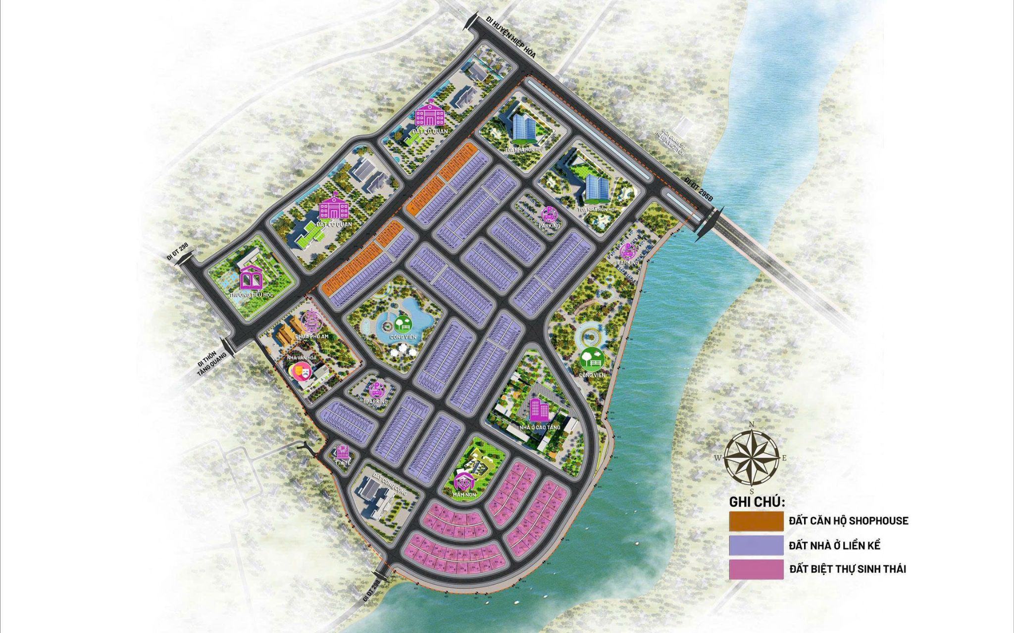 Sơ đồ phân lô Khu Đô Thị Mới Bích Động, Việt Yên, Bắc Ninh